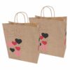 Sacolas Papel Kraft CORAÇÕES Tam M2 25X14X34 100 Un.