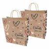 Sacolas Papel Kraft COM CARINHO P/R Tam G 30X13,5X35 100 Un.