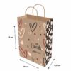 Sacolas Papel Kraft COM CARINHO P/R Tam G 30X13,5X35 20 Un