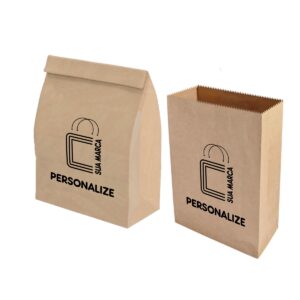 Sacos Papel Kraft PERSONALIZE Tam P 20X11X34 3000 Un.