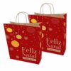 Sacolas Papel Kraft NATAL VERM/AMA P 18x10,5x26 100 Un