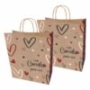 Sacolas Papel Kraft COM CARINHO P/V Tam P 18X10,5X26 100 Un.