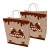 Sacolas Kraft PASCOA MARROM / BRANCO Tam P 18X10,5X26 100 Un