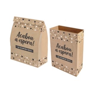 Sacos Papel Kraft ACABOU A ESPERA P 18x10,5x27 100 Un.