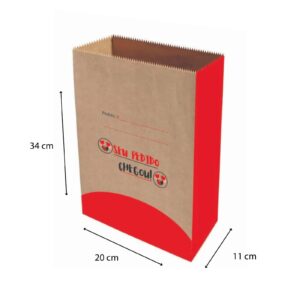 Sacos Papel Kraft SEU PEDIDO CHEGOU P 20x11x34 500 Un.