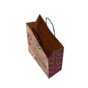 Sacolas Papel Kraft COM CARINHO P/V Tam M2 25X14X34 100 Un.